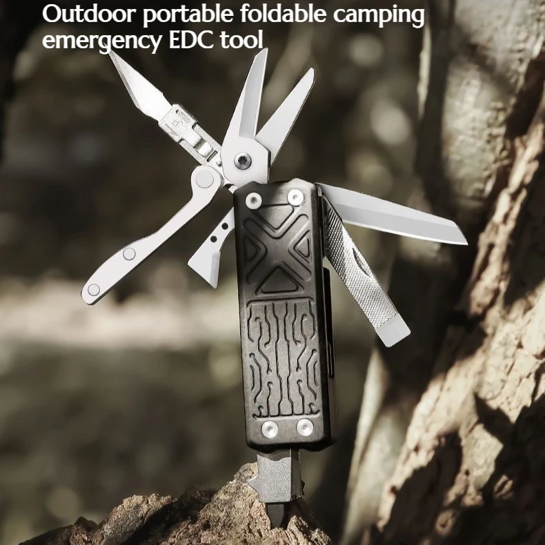 Multi-functional EDC Tool Outdoor Portable Foldable Camping Emergency  for Self-defense in The Wild  Hand Tool