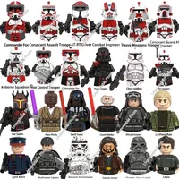 Hot Toys Star Wars Clone soldiers Gar Saxon Commander Fox Airborne Squadron Count Dooku Darth Vader Building Blocks Figures Toys