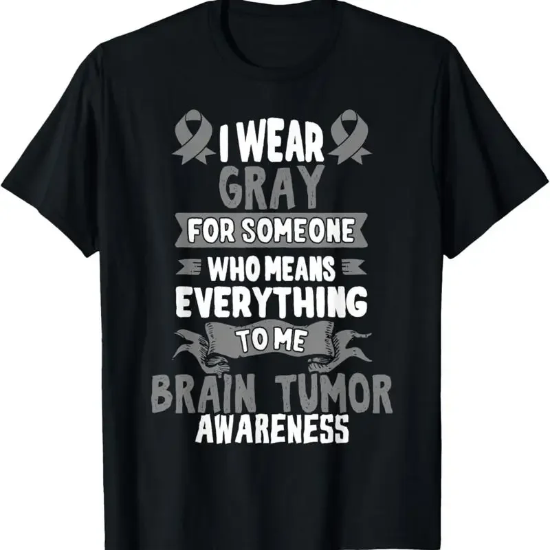 Gray Awareness Ribbon for Brain Cancer Patients T Shirt