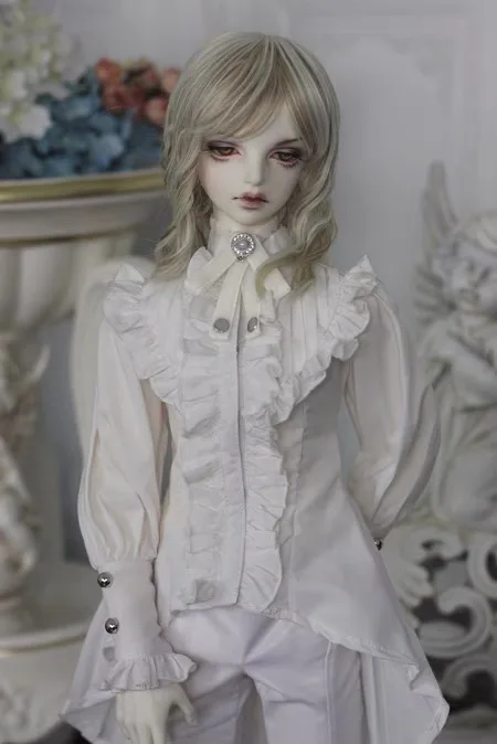 

Custom doll clothes 1/4 1/3 BJD long dress shirt, bow tie, pants set clothing