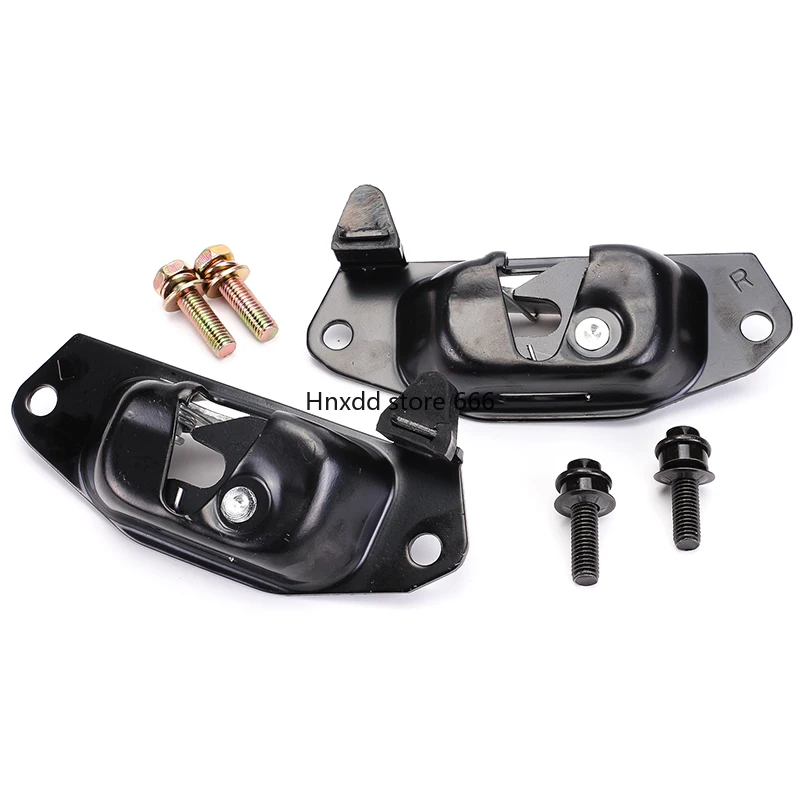 Left & Right Tailgate Latch Lever Rear Gate Lock Latch with Striker Bolt for 1999-2007 Chevy GMC Sierra Cadillac Hummer 15921948