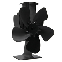 Wood Stove Fan 5-Blade Heat Powered Stove Fan For Wood/Log Burner Fireplace Fan Efficient Heat Distribution