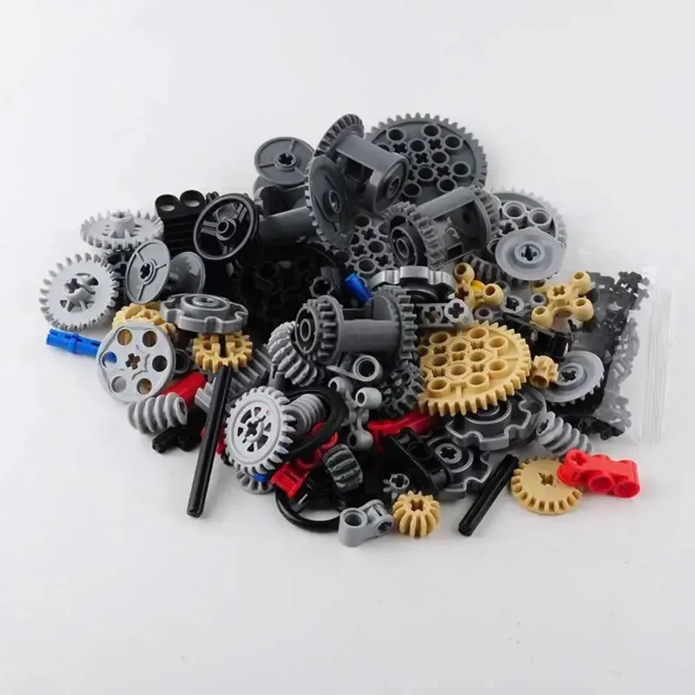 116pcs MOC Bulk Technical Parts Pin Bricks Set Axle Connector Gear Shaft 40 Tooth Building Blocks Compatible with Legoeds 9686