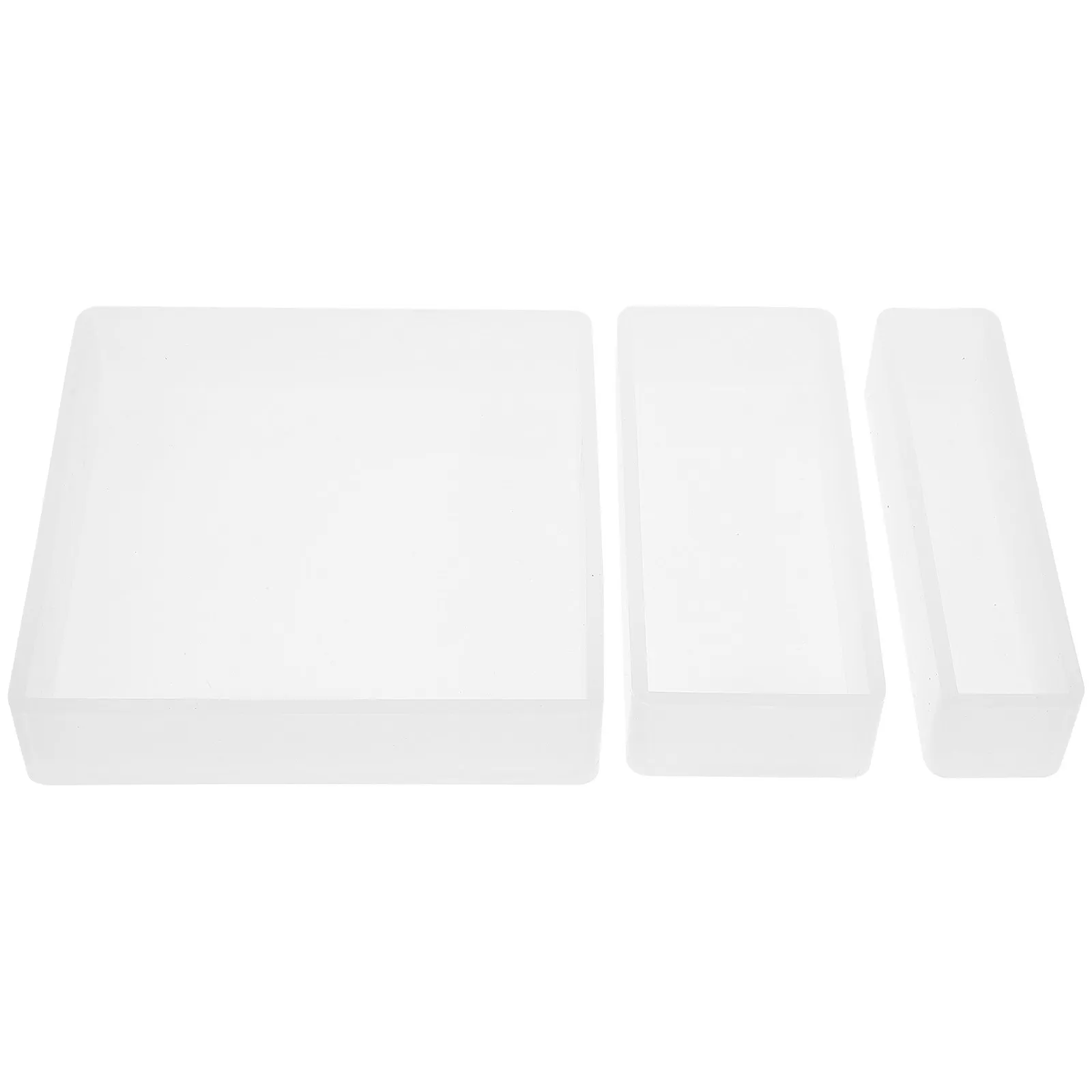 

3Pcs Silicone Rectangle Crystal Epoxy Mold High Temperature Resistant DIY Craft Casting Mold for Handmade Home Decor Large Resin
