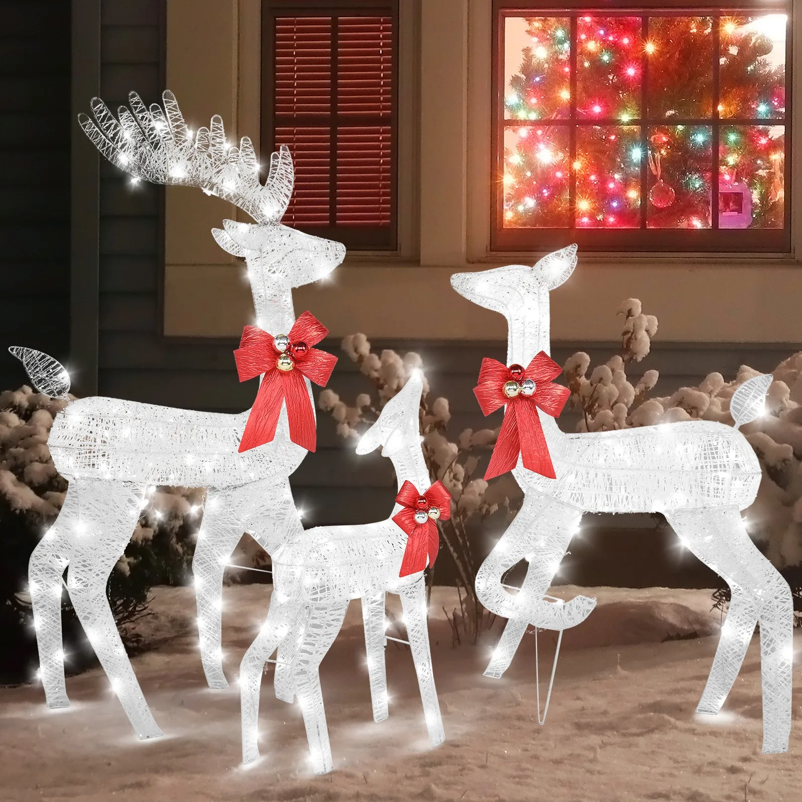 ชุดกวางเรนเดียร์คริสต์มาส 3 ชิ - Outdoor Lighting For Christmas บทวิจารณ์และราคา