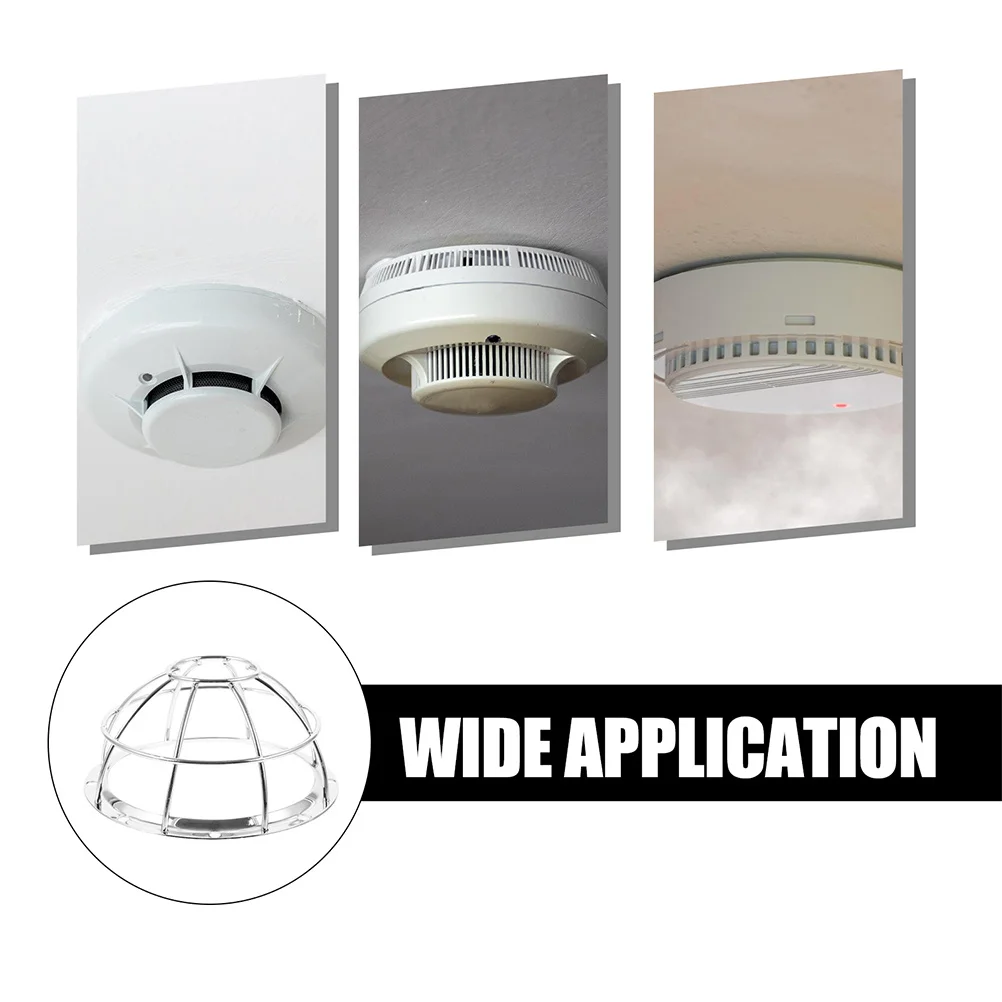 2Pcs Smoke Sensor Cover Durable Metal Fire Alarms Protector for Indoor Safety Guard Covers Wire Guard