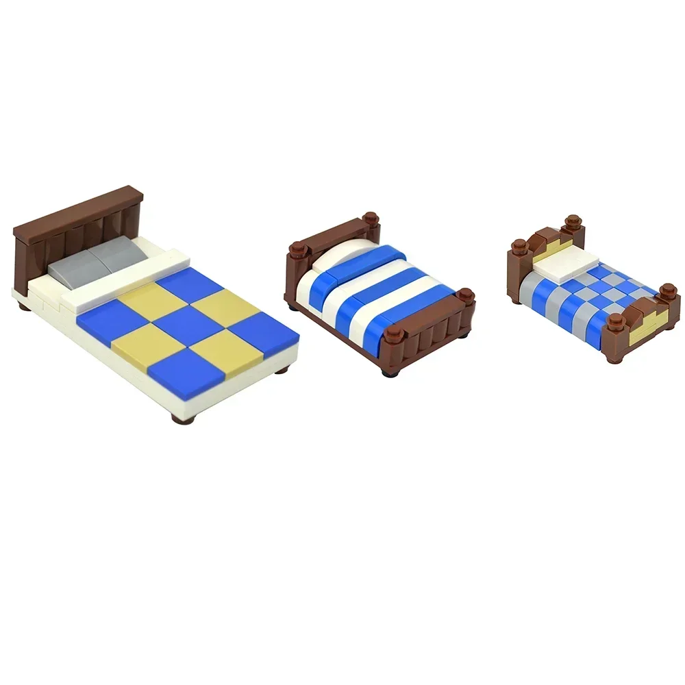 MOC City friend Home Furniture Sofa Building Block Accessories Bed TV Bedroom Table Decorate Parts Bricks Gift DIY Kid Toys