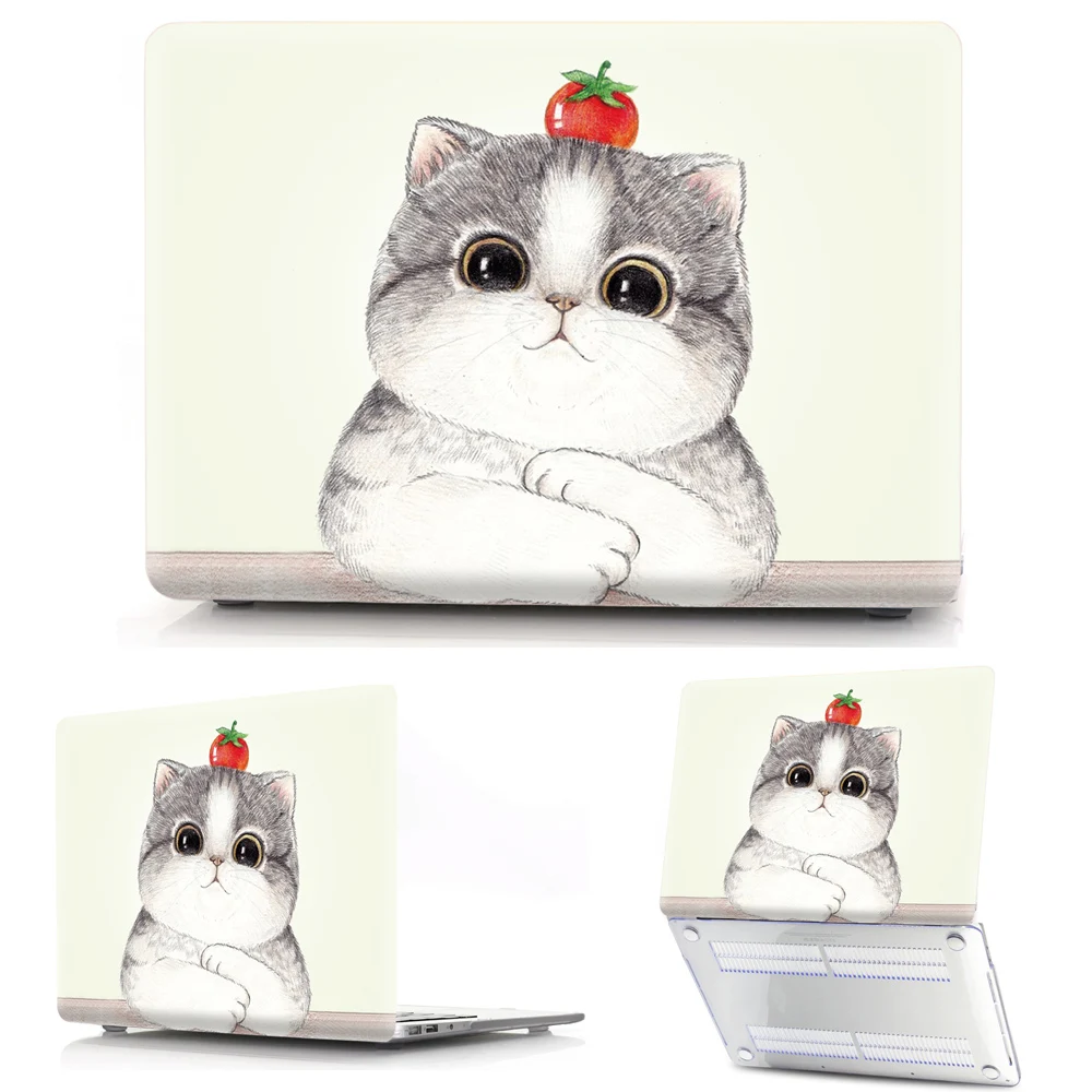 Kawaii Laptop Case PVC Shell Funda Cover For Macbook Air M3 Pro 14 A2442 A2779 A2338 Air 11 Retina 13 15 16 A2485 A2780 A1707 PC