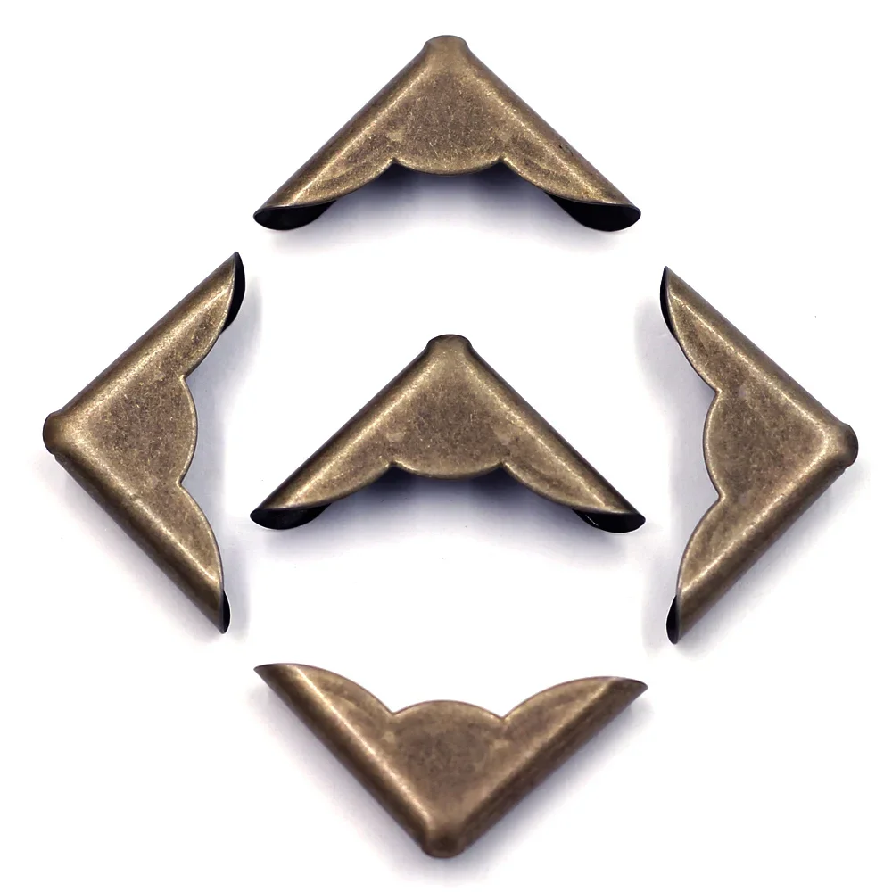 Corner Protector Bronze Tone Flower Hollow Alloy Albums Menus Scrapbooking Hardware Folders Jewelry DIY Findings 22mm