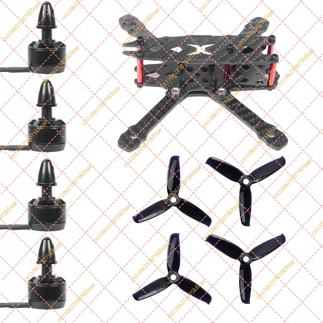Mini FPV Carbon Fiber Frame Kit With 1306 3100KV CW CCW Brushless Motor 3052 PC Propeller for Racing Quadcopter Drone