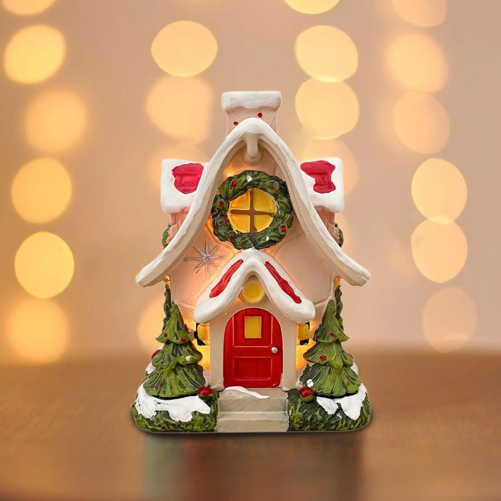 Snow House Incense Burner Resin Ornament Home Fragrance Gift Snow House Sculpture Christmas Decoration for SPA