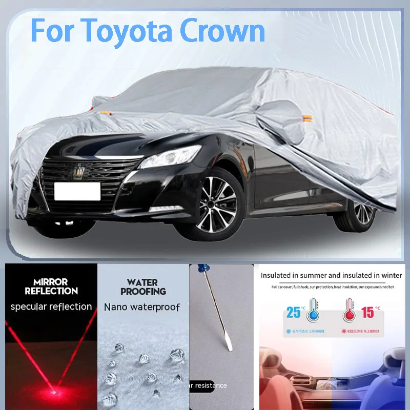 

For Toyota Crown Full Car cover with UV protection and Winter Insulation roles,Rainproof,Snowproof Ati-frost properties.