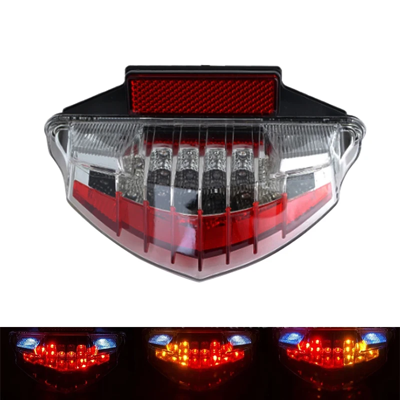 

For BMW F650 F650 GS F650ST F800 S F800ST R1200GS Motorcycle 12v Red LED Rear Tail Light Clear Lens Stop Brake Lamp w/ Reflector