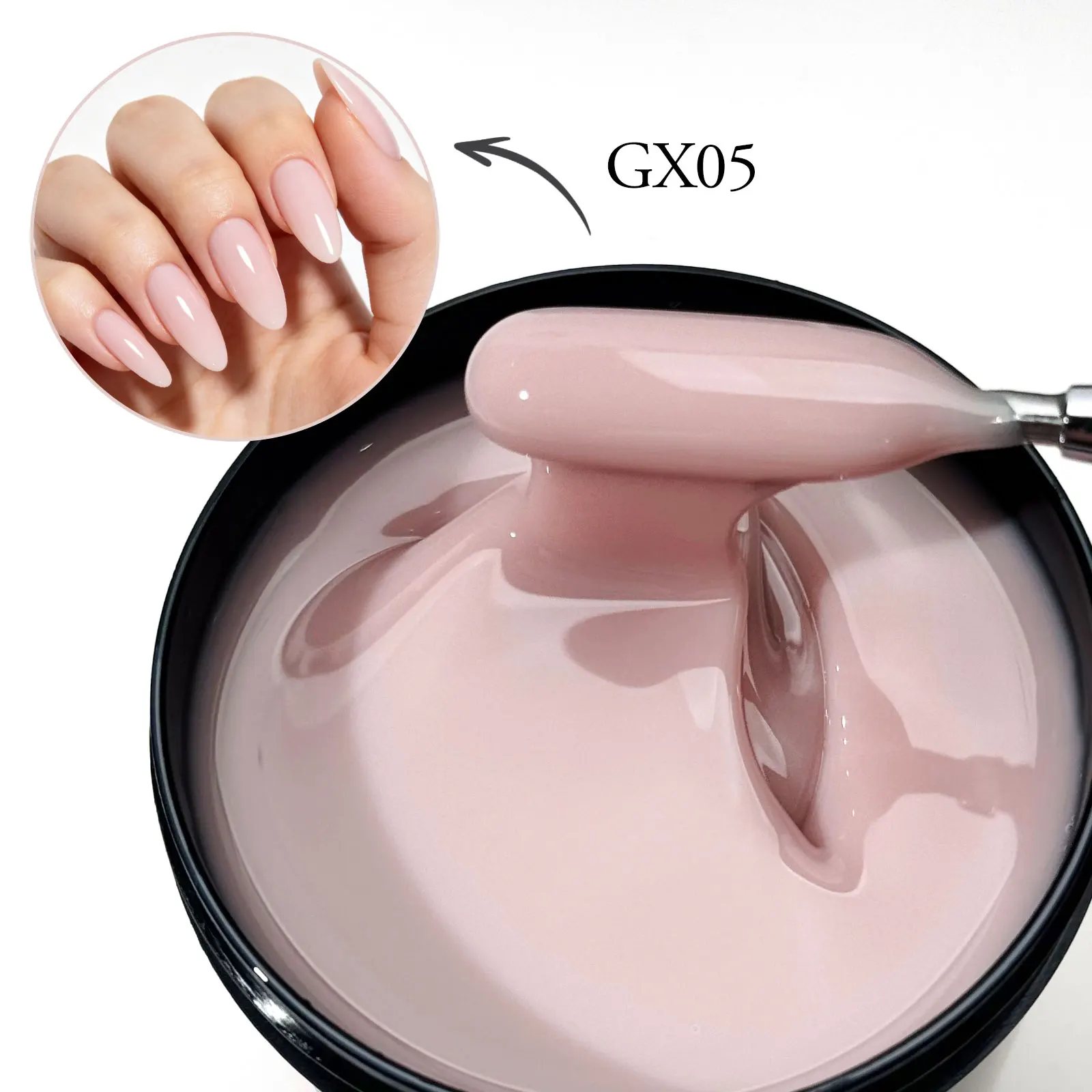 8 Oz TPO FREE CANNI Extension Builder Nail Gel Soak Off LED UV Gel Camouflage Jelly Color Long Lasting Super Glossy Gum Gel