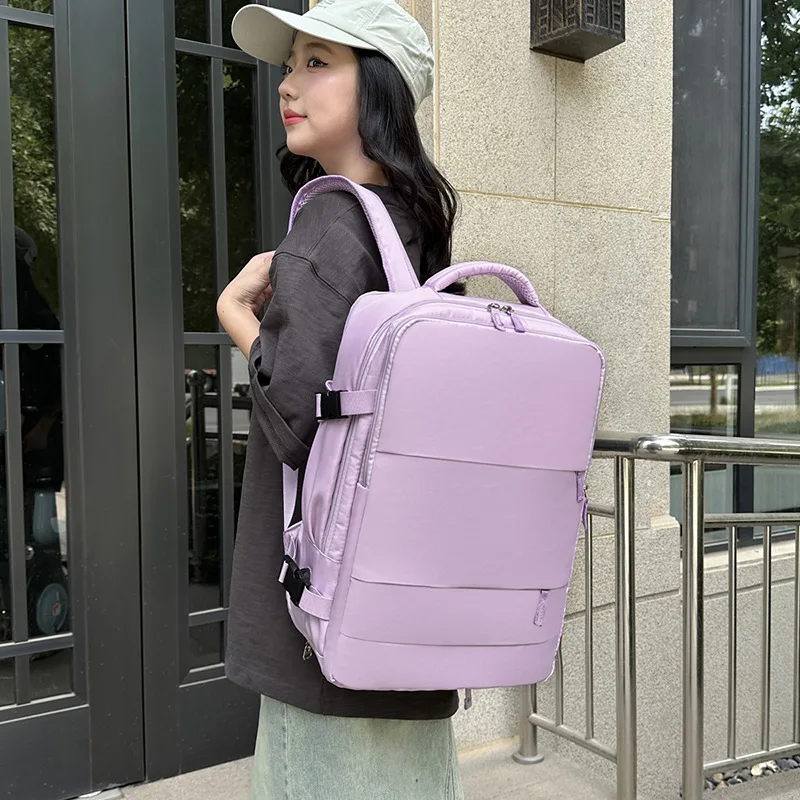 Ladies Large Capacity Travel Backpack Multi-Functional Suitcase Bag for Business Trips Storage Computer Bag with USB Charging