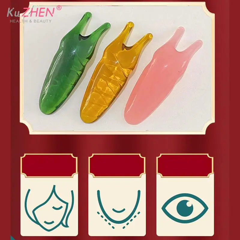 

Natural resin Face Lifting Guasha Scraping Facial Gouache Nose Scraper Y-shaped Fork Massage Plate Nose Massage Acupuncture Tool