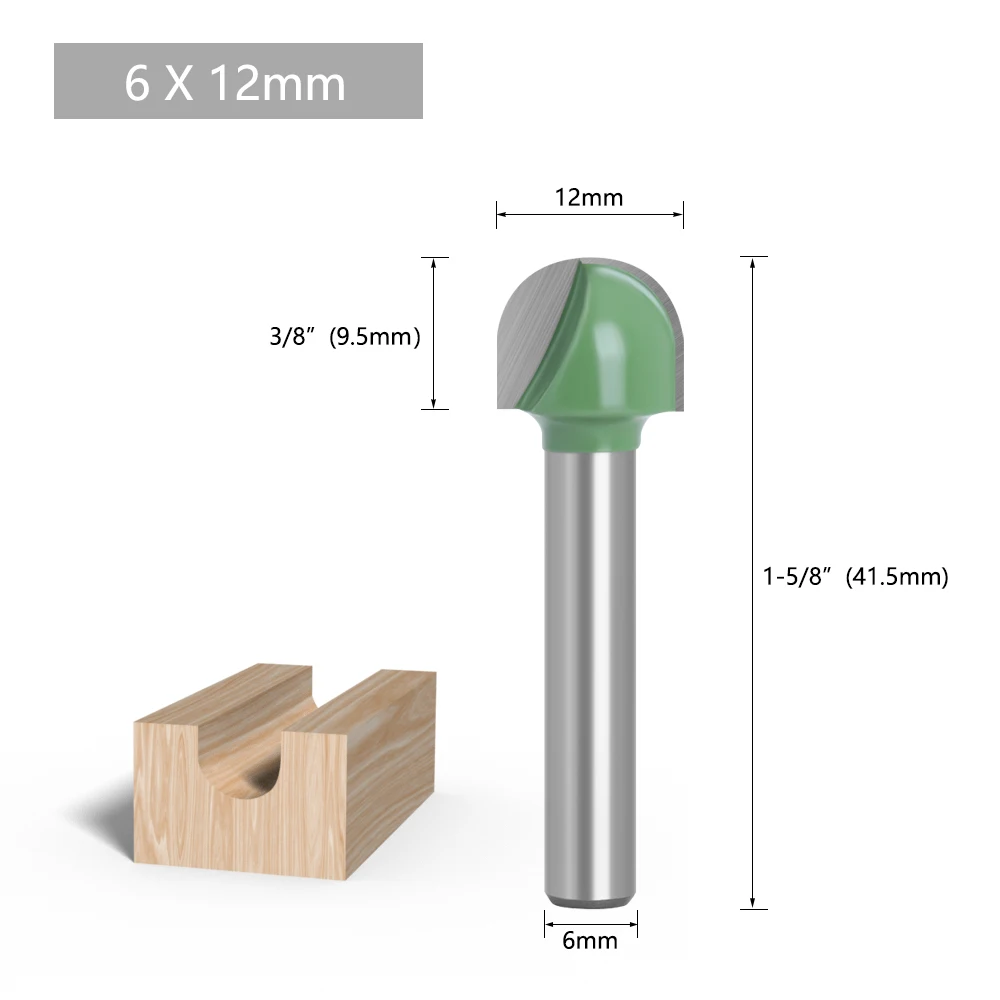LAVIE Fräser-Set, 4/5 Stück, 6 mm Schaft, Kugelkopffräser, Rundfräser, Boxfräser, Vollhartmetall, CNC-Radiusfräser – Detail 11