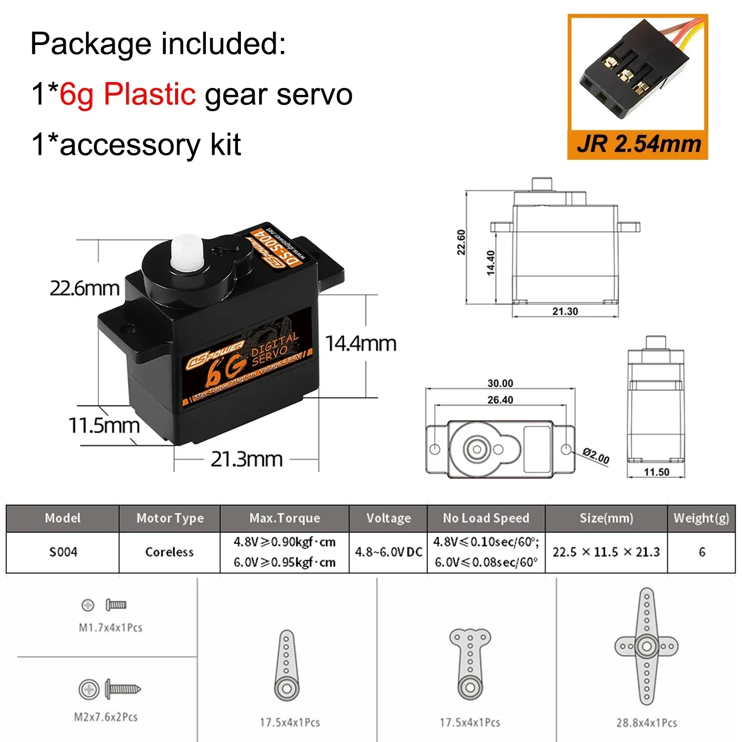 DSPOWER 2g 3,7g 4,3g 5g 6g 8g 9g Kunststoff/Metall Getriebe JR/JST Digital Micro Servo Motor für RC Mini Auto Flugzeug Starrflügel Roboter