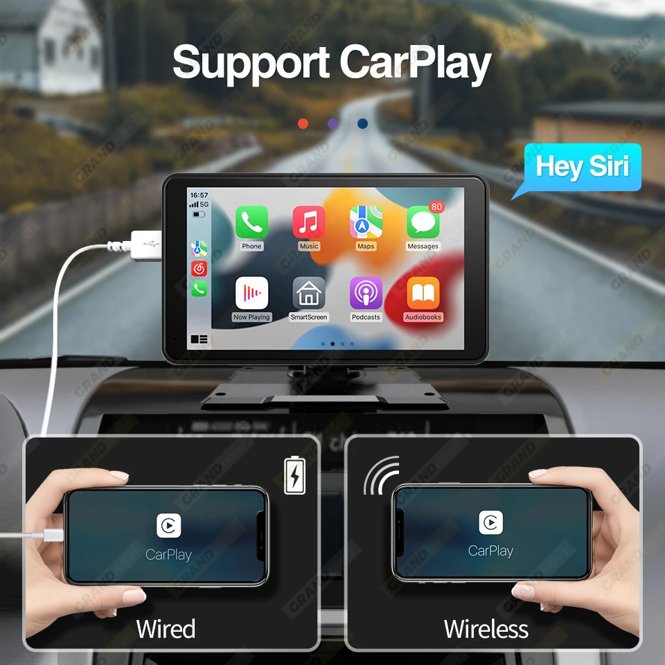 Universal 7inch Car Radio Multimedia Video Player Wireless CarPlay Android Auto Audio Touch Screen For Nissan Toyota Car