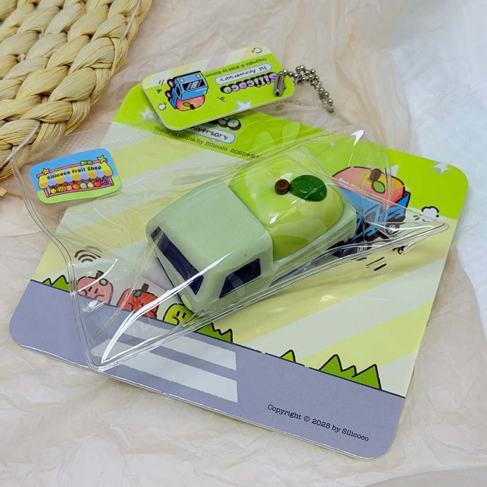 シリココフルーツシリーズ-ミニ青リンゴ-車用ストレス解消-ソフトシリコンおもちゃ-スローリバウンド-ソフトスクイーズ-ヌララ100022
