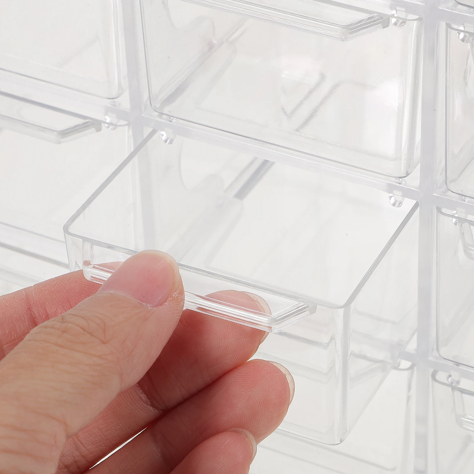 

Storage Drawers Dust-proof Box Desktop Organizer with Transparent Plastic Office