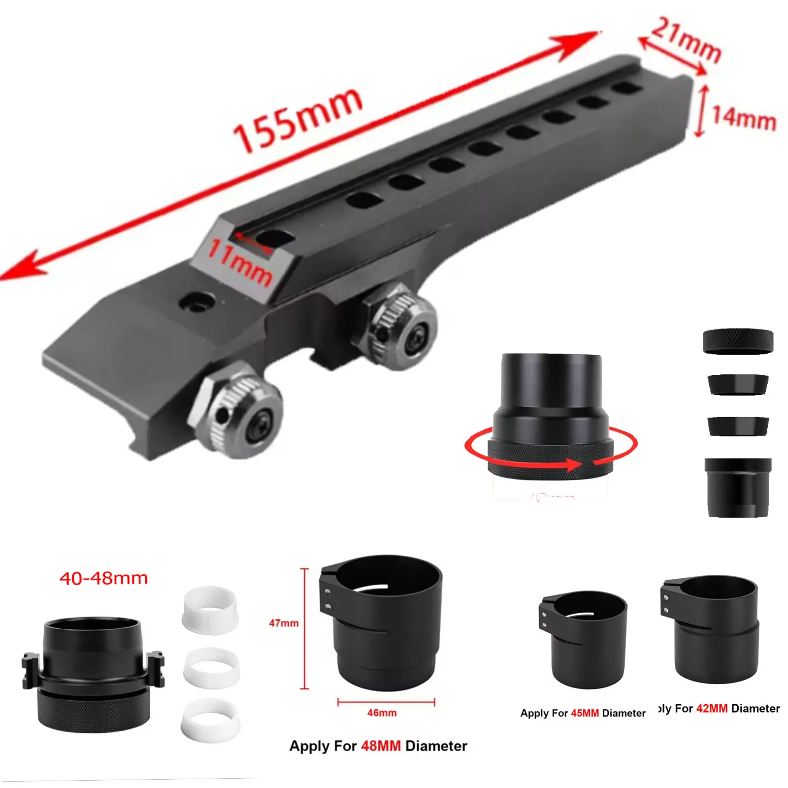 هينبيكر CY789 عدسة انكسار عدسة انكسار 41.6 مللي متر قطر عدسة للرؤية الليلية عدسة أحادية عدسة كاميرا NV ل CY789 #2