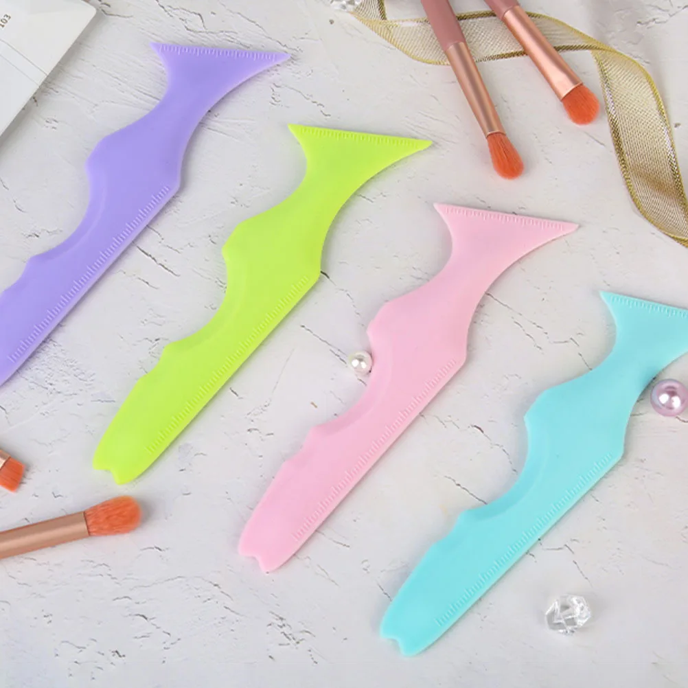 2 stuks siliconen eyeliner stencil ooglidbeschermer oogmake-up hulpmiddel herbruikbare make-upbeschermer voor nauwkeurige toepassing en mascara