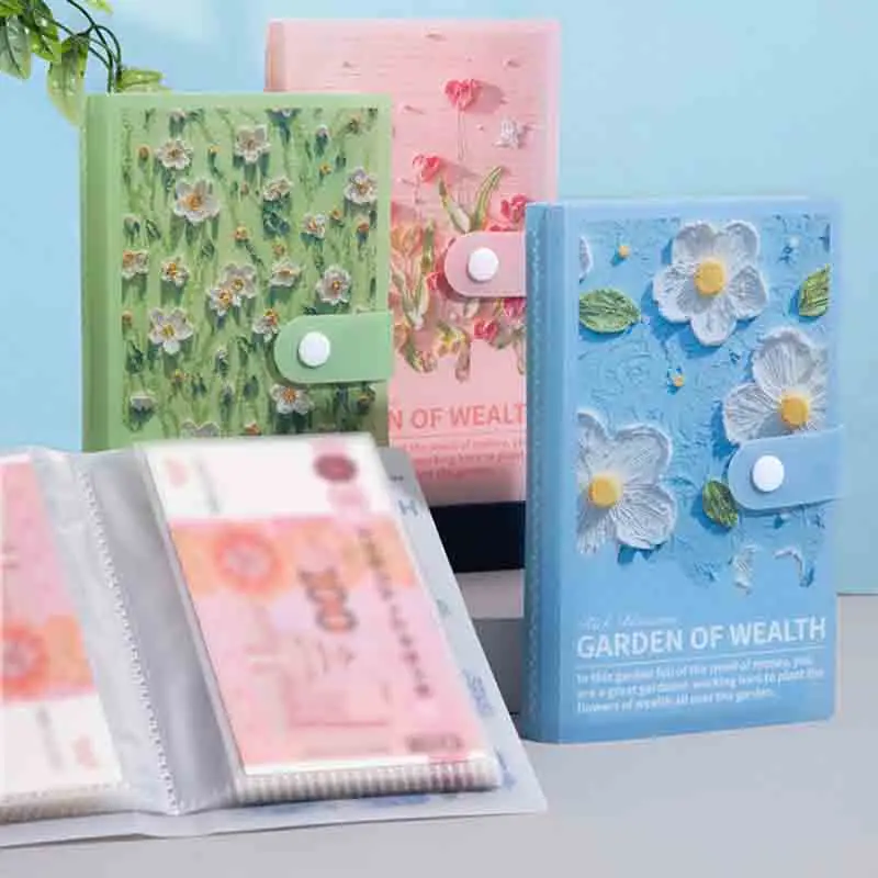 Budget Binder Waterproof Reusable Money Saving Challenge Envelopes Oil Painting Saving Challenges Sheets for Personal Finance