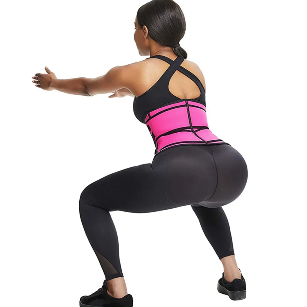 

Корсет с двойным поясом, боди для фитнеса, тренажер для талии, женское боди, размер 3xl, розовый, удобный эластичный формирователь тела