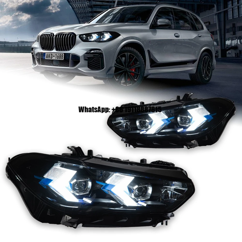 

For BMW X5 G05 LED Headlights 2019-2022 X6 G06 Plug and Play Headlights Automotive Accessories No Replacement Bumper Headlights