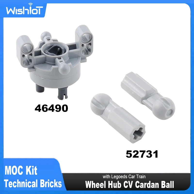 Wheel Hub CV Cardan Ball 46490 52731 MOC Technical Bricks Parts Joint Steering Suspension Drive Axle compatible Legoeds