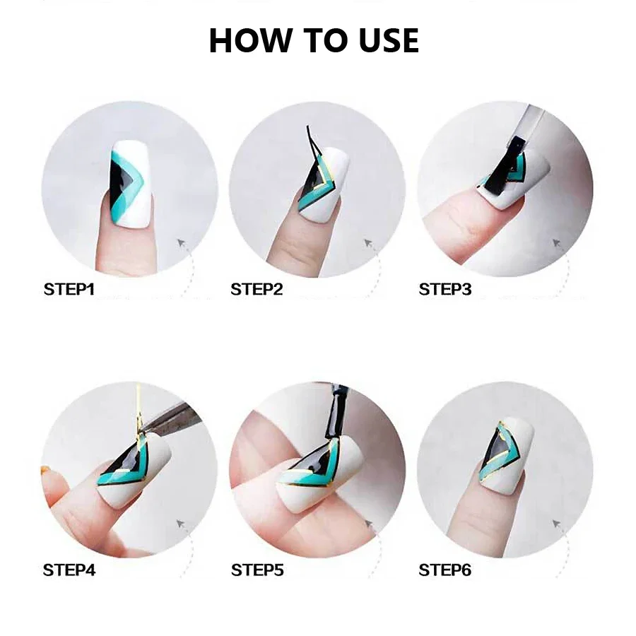 30 Stück Nail Art Striping Tape Mehrfarbige Linienaufkleber Dekorationsaufkleber für kreatives Nageldesign