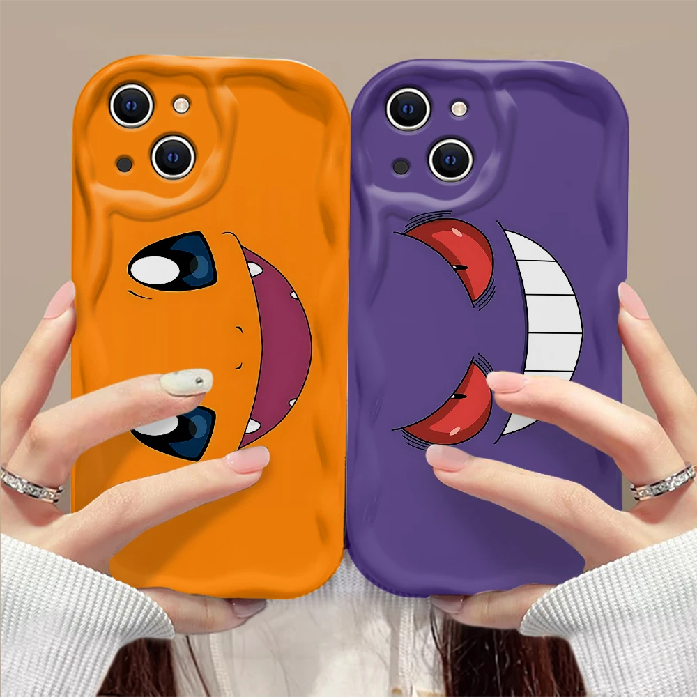 New Personality Pokémons Cute 3D Wave Case For iPhone 16 15 14 13 12 11 Pro Max Mini X XR XSMAX 8 7 6S Plus Soft Silicone Cover