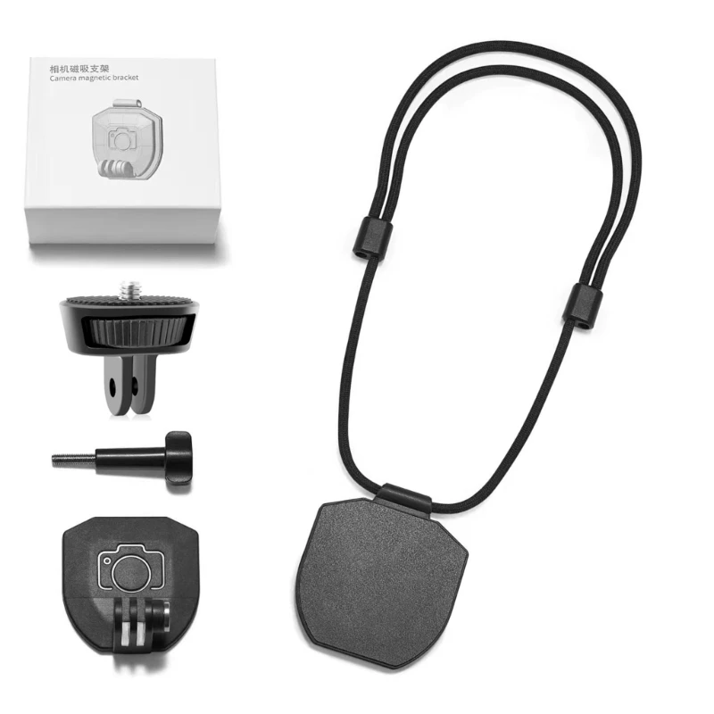 Soporte montaje magnético para filmar soporte cámara pecho para Pocket 3 para 360 para GO3 y otras cámaras acción