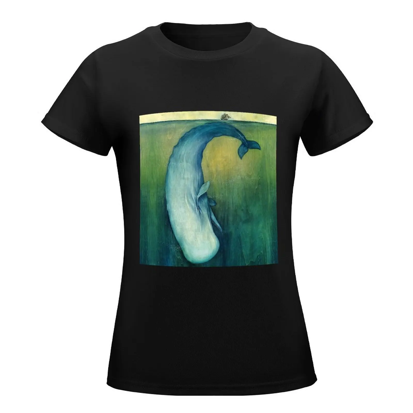 whales graphic art T-Shirt kawaii clothes tops hippie clothes oversized Women t shirt