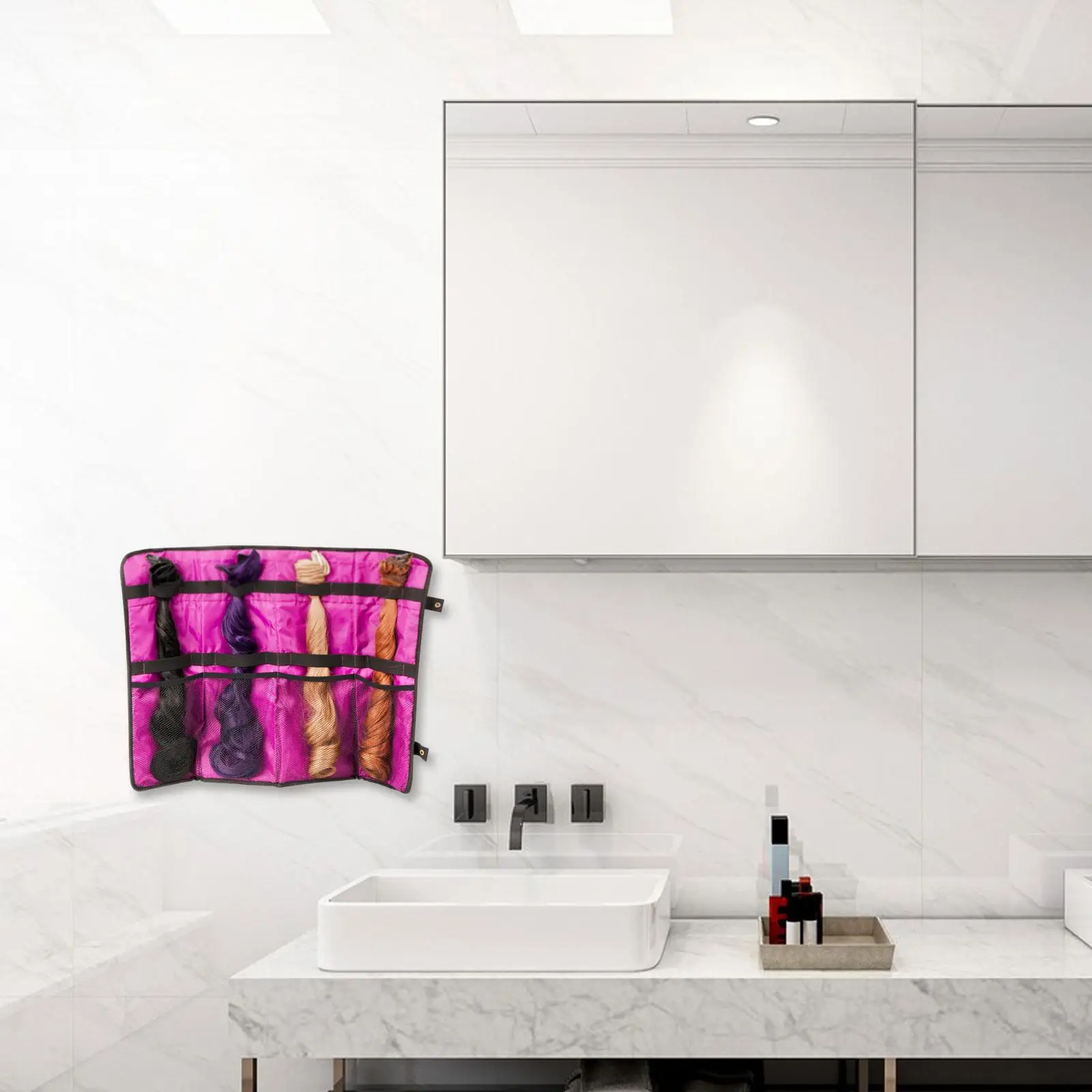 

Водонепроницаемый чехол для хранения париков и наращенных волос с вешалкой для ванной, гардероба, путешествий, салона красоты