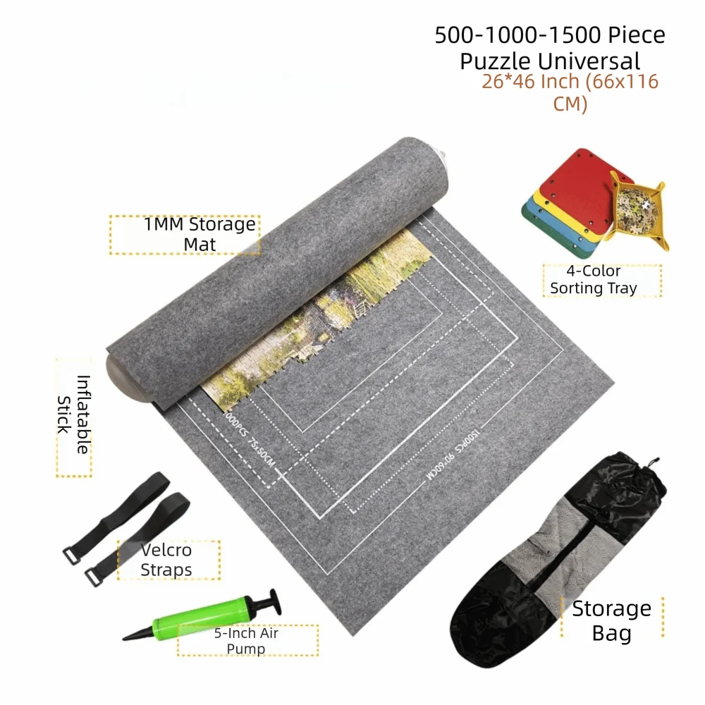 KIMIGO Tapete Para Puzzles: Protege Tus Rompecabezas De Hasta 3000 Piezas – Estera Enrollable De Fieltro Antideslizante KIMIGO Tapete Para Puzzles: Protege Tus Rompecabezas De Hasta 3000 Piezas – Estera Enrollable De Fieltro Antideslizante