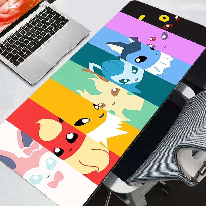 Pokemon Pikachu Gengar Anime Gaming Speed Mouse Pad Gamer Large Mouse Mat Keyboard Rug Mousepad Computer Desk Mat