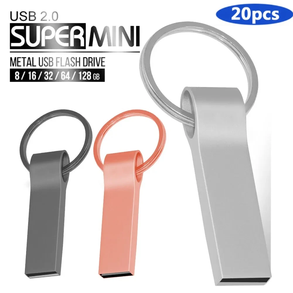 

20 pcs Customize logo free metal usb 2.0 flash drive 64GB 32GB 16GB 8GB 4gb 1gb 2gb pendrive waterproof флешка usb memoría USB