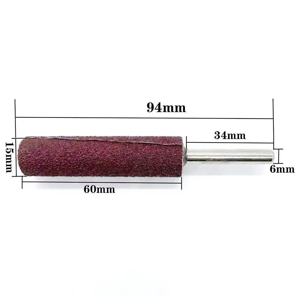 Large Cylindrical Head Sandpaper Sanding Band With Shank Sanding Drum for Drill and Rotary Accessories Abrasive Tool