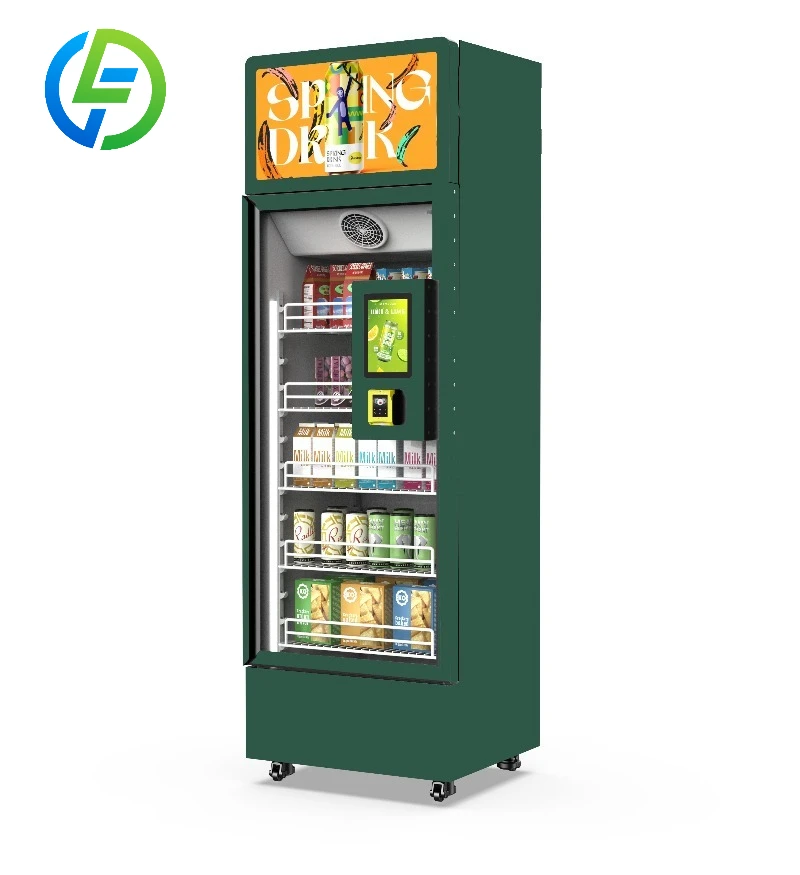 Customize Small Snack and Beverage Vending Machine AI Visual Sensing AI Smart Refrigerator Support Credit Card Payment SDK