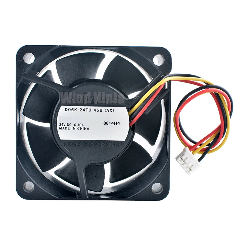 D06K-24TU 45B 6cm 60mm fan 60x60x25mm 6025 DC24V 0.10A 3pin 4150rpm Quiet cooling fan for inverter power supply