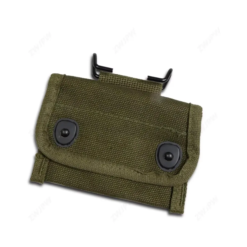 WW2 KOREAN WAR US ARMY KHAKI FIRST AID POUCH WITH HOOK Compass Bag Coin Purse Khaki and Army Green