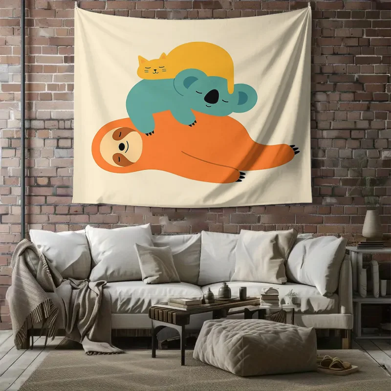 بوهو نسيج الجدار الشنق ديكور الغرفة الجمالية طبيعة المناظر الطبيعية جدار الفن غرفة النوم ديكور غرفة نوم جدار ديكور القبلية نمط الشريط #6