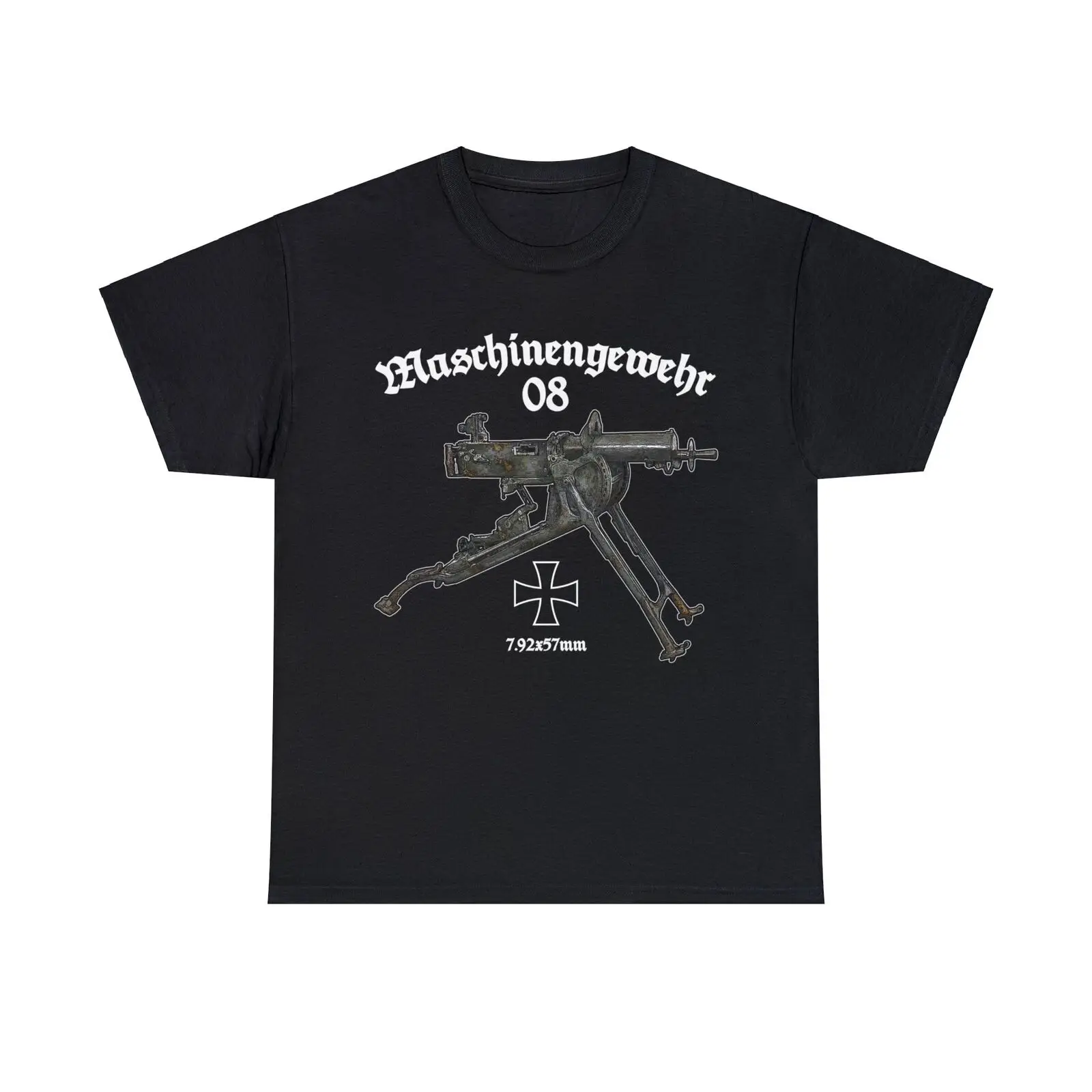 

WWI German Maschinengewehr 08 MG08 Heavy Machine Gun T-Shirt 100% Cotton O-Neck Short Sleeve Summer Casual Mens T-shirt