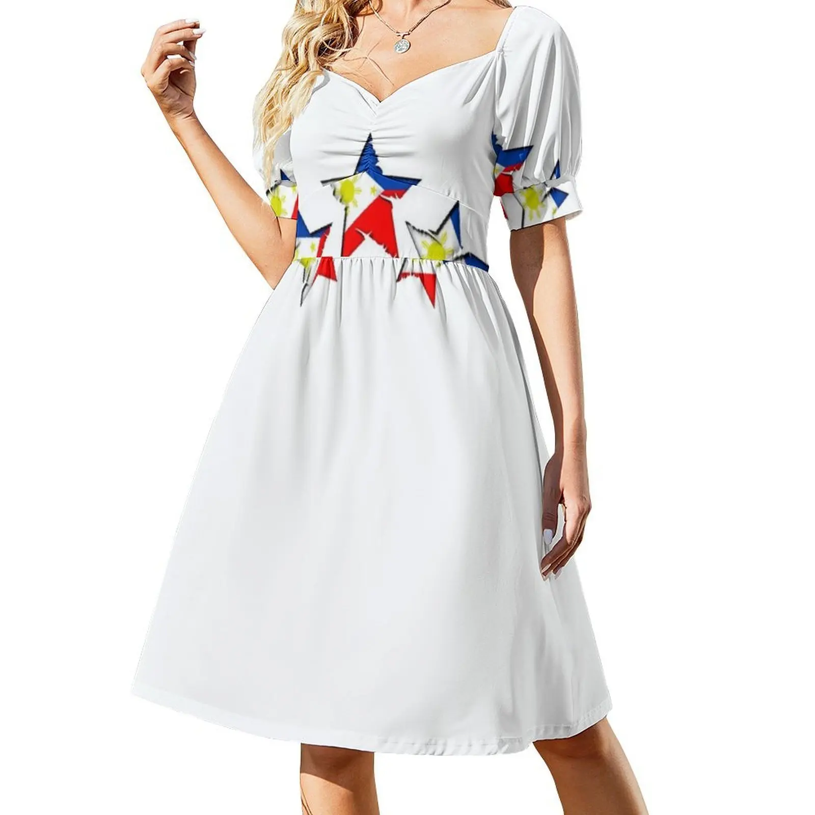 فستان حفلات نسائي من الفلبين والفلبين مع نجوم ملابس خروج عصرية مطبوعة ملابس النادي للإناث Wdi Wdi Creative Stars