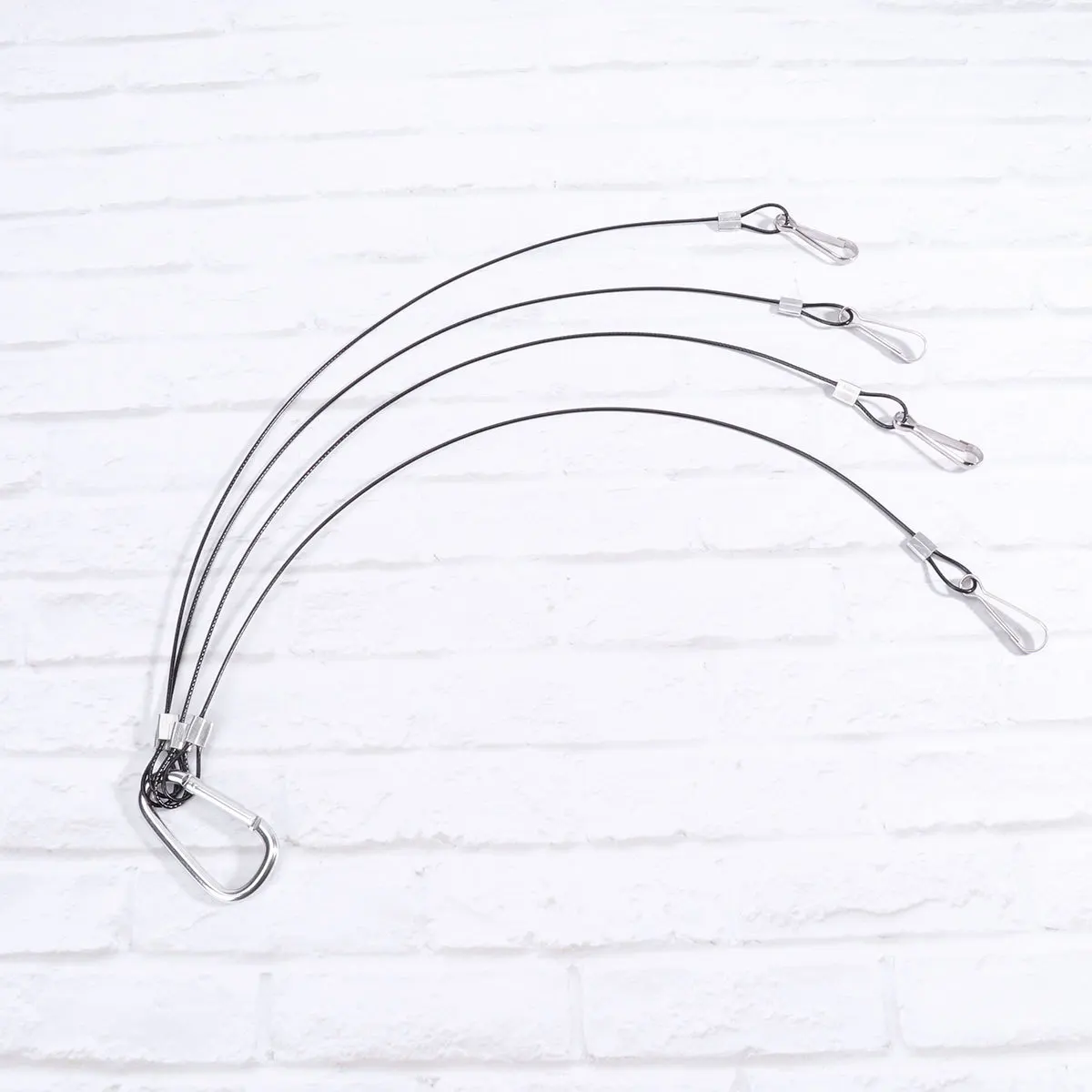 4Pcs 1.5mm 400mm Plant Grow Light Hanging Rope Steel Security Wire High Grade Material Multi Use Tank Aquarium LED Lights