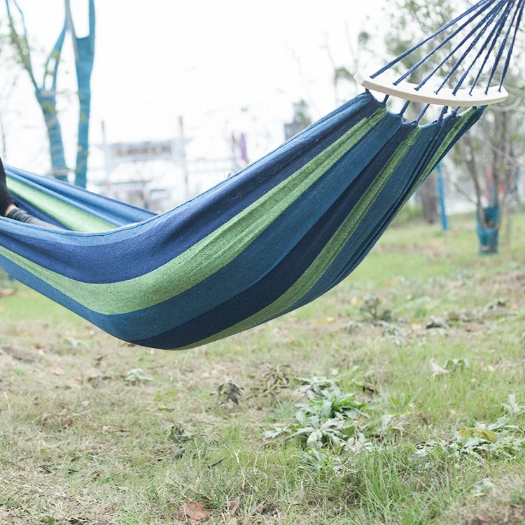 198*80Anti-rollover canvas hammock camping outdoor hammock image 5