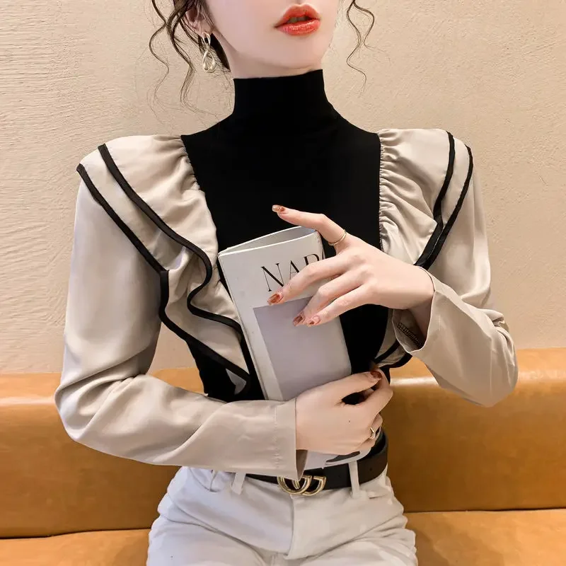 Top Female Korean Style With Sleeves Women's Long Sleeve T-shirt Baggy Tee Clothing Cheap Sales Yk2 Elegant Trending Fashion Emo