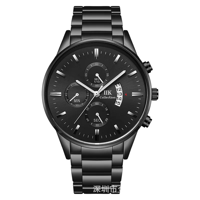 Men's quartz Watch designed by IIK Luxury sports multi-functional waterproof chronograph watch